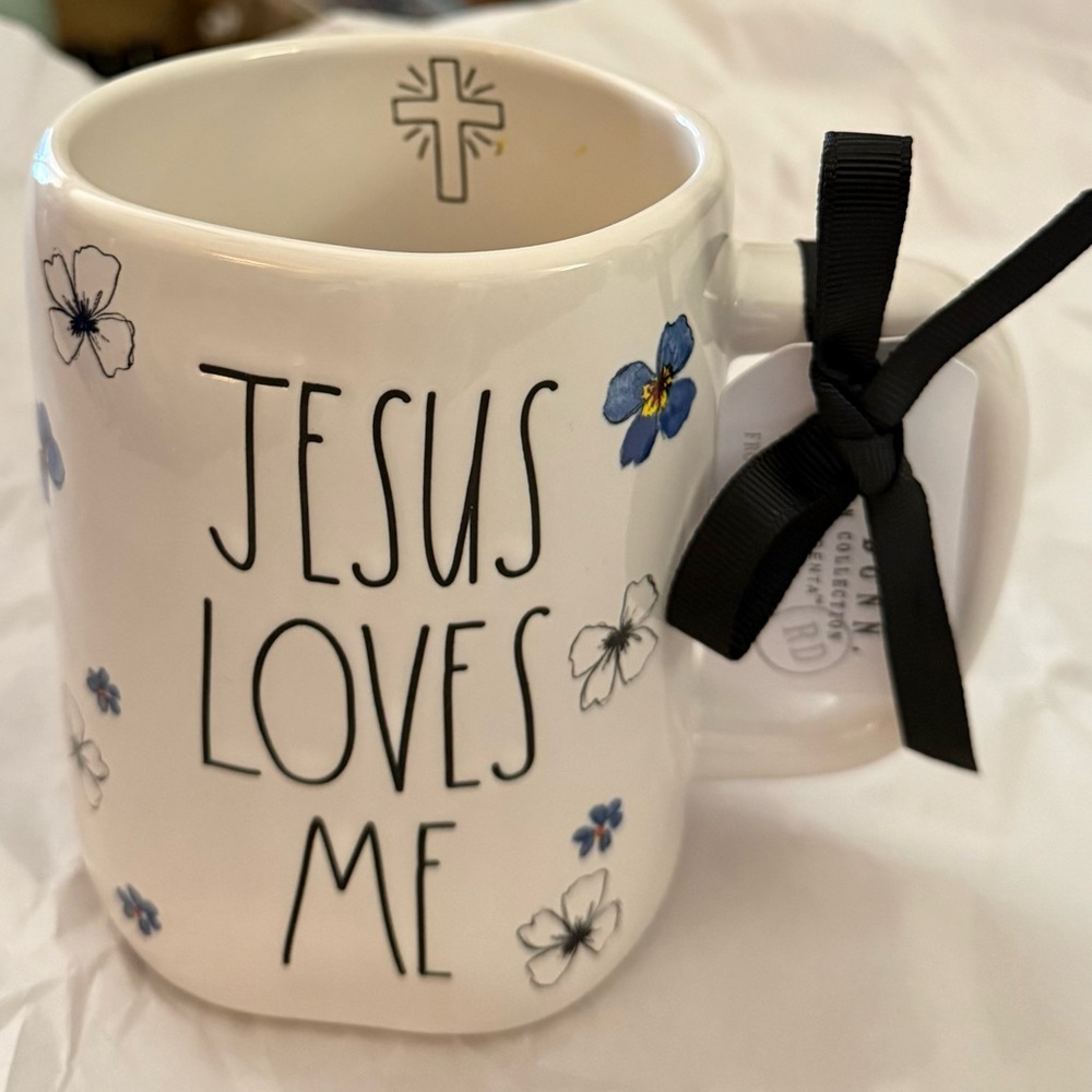 Rae Dunn JESUS LOVES ME Mug